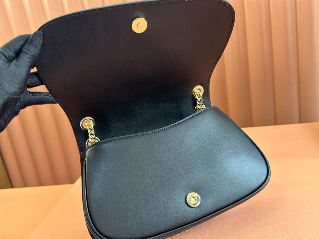 GUCCI 26S BLONDIE SHOULDER BAG 26 IN BLACK CALFSKIN