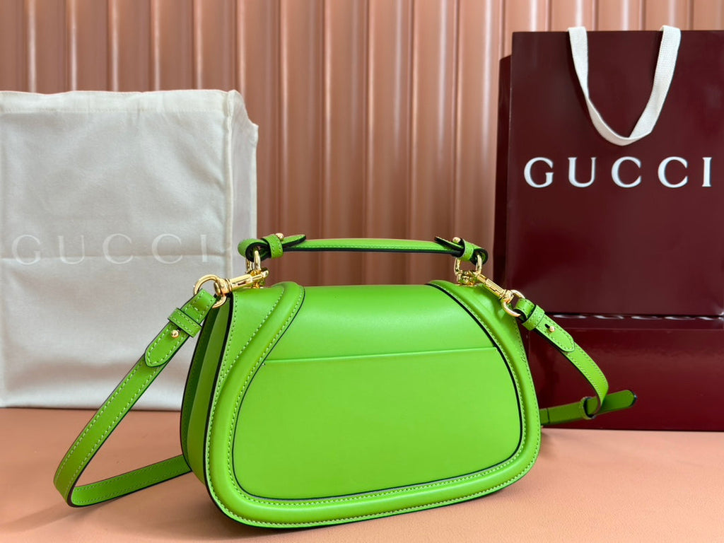 GUCCI 26S BLONDIE BAG 27 IN GREEN CALFSKIN