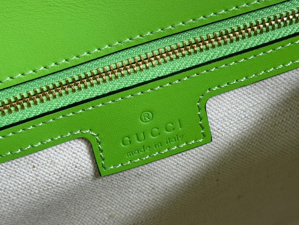 GUCCI 26S BLONDIE BAG 27 IN GREEN CALFSKIN