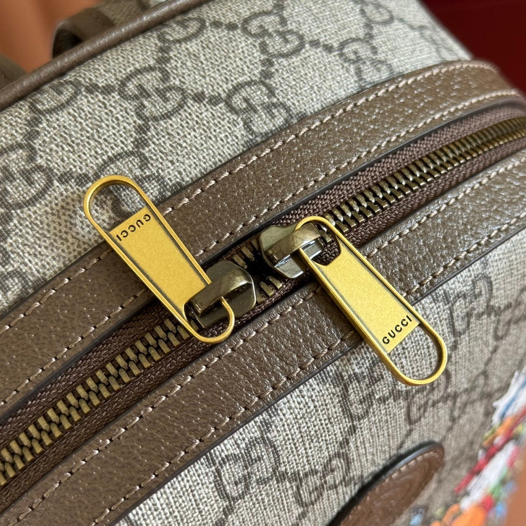 GUCCI DONALD DUCK SMALL BACKPACK 29 BROWN IN CALFSKIN