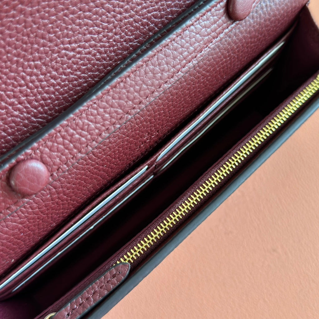 GUCCI 25S DIONYSUS WALLET ON CHAIN 20 IN ROSSO ANCORA CALFSKIN