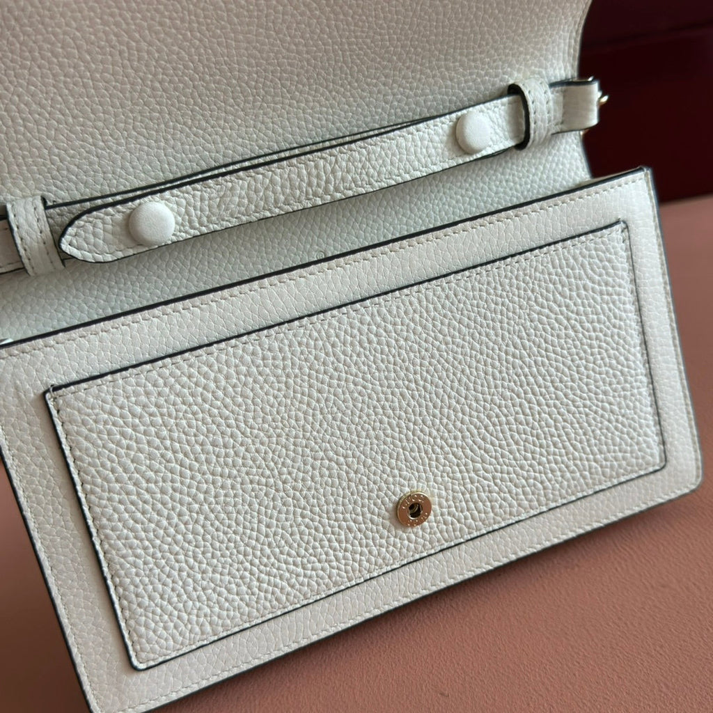 GUCCI 25S DIONYSUS WALLET ON CHAIN 20 IN IVORY CALFSKIN