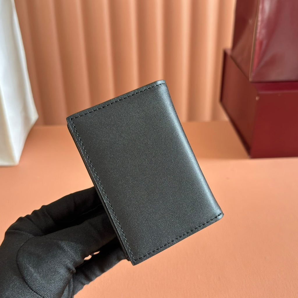 GUCCI 25S MARMONT WALLET BAG 10 IN BLACK CALFSKIN