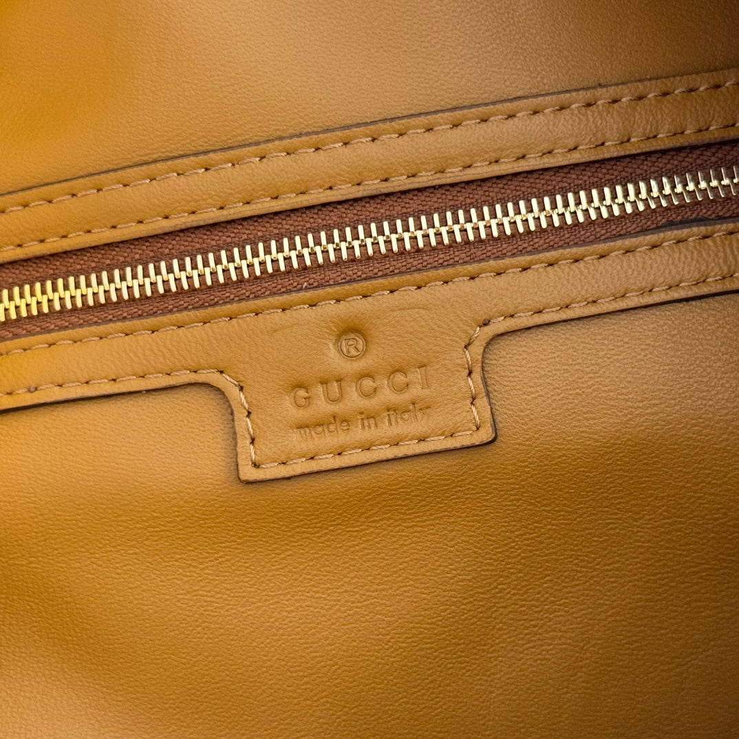 GUCCI 25S JACKIE GIORNO 44 CM IN BROWN SUEDE